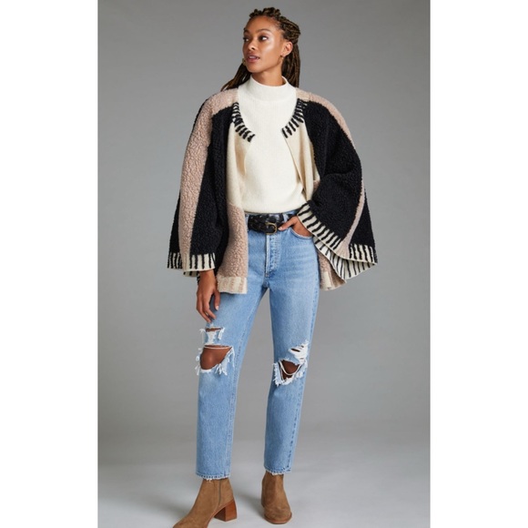 Maeve by Anthropologie Dusk & Dawn Capelet black - Picture 2 of 9